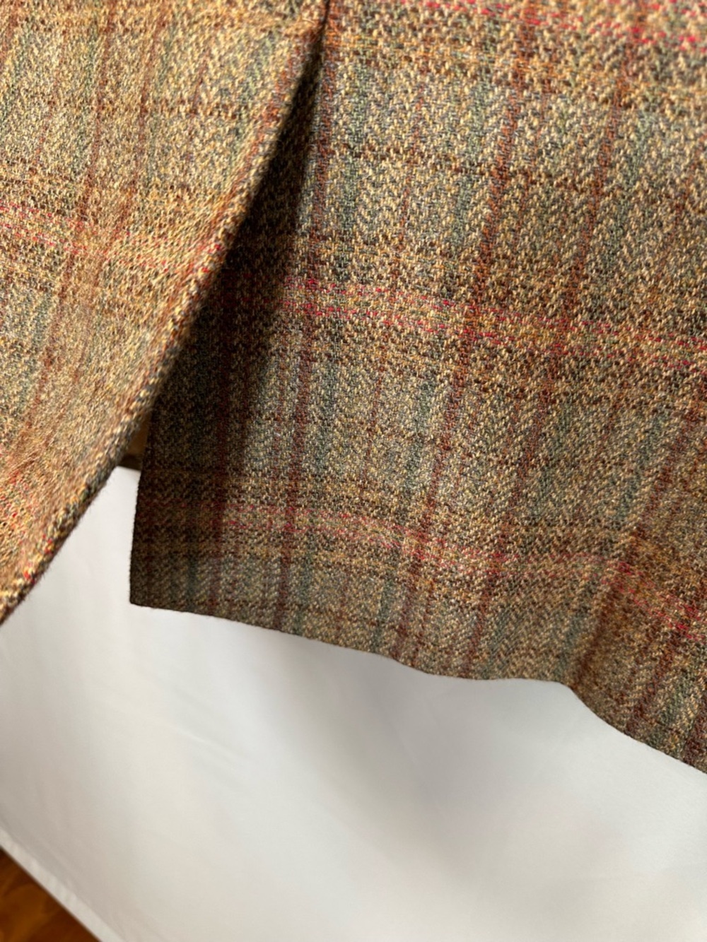 Evan Picone Women Size L Plaid Notch-Lapel Blazer 60% Wool 40% Silk Preppy VTG - Picture 8 of 9